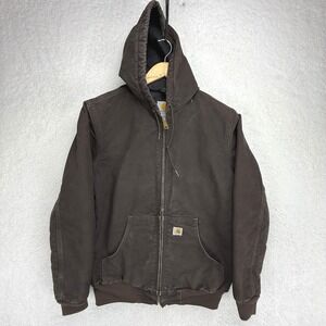Carhartt Sandstone Active Jacket Quilt Lined Womens Small‎ WJ130 DKB Dark Brown